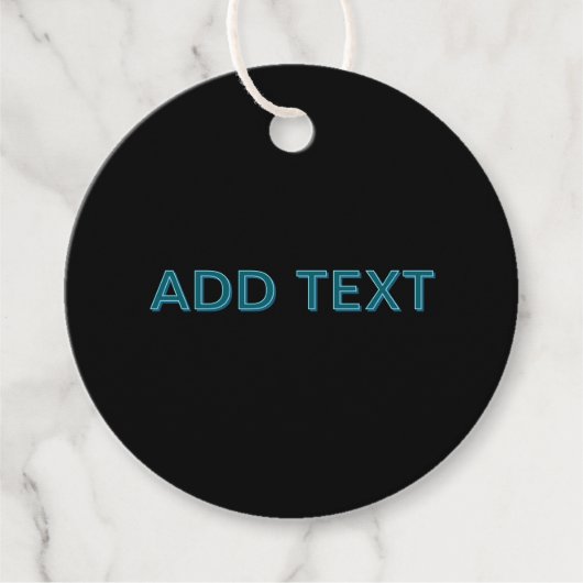 Bewerkbare omlijnde belettering met slagschaduw bedankjes labels (Voorkant)