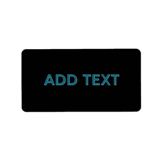 Bewerkbare omlijnde belettering met slagschaduw etiket (Voorkant)