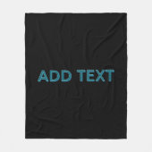 Bewerkbare omlijnde belettering met slagschaduw fleece deken (Voorkant)