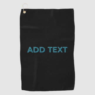 Bewerkbare omlijnde belettering met slagschaduw golfhanddoek
