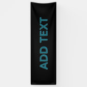 Bewerkbare omlijnde belettering met slagschaduw spandoek (Verticaal)