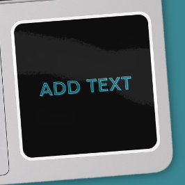 Bewerkbare omlijnde belettering met slagschaduw sticker