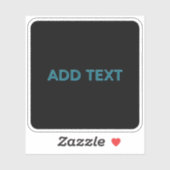 Bewerkbare omlijnde belettering met slagschaduw sticker (Vel)