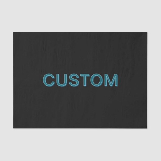 Bewerkbare omlijnde belettering met slagschaduw tissuepapier (Voorkant)