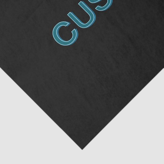 Bewerkbare omlijnde belettering met slagschaduw tissuepapier (Detail)