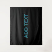 Bewerkbare omlijnde belettering met slagschaduw wandkleed (Voorkant)