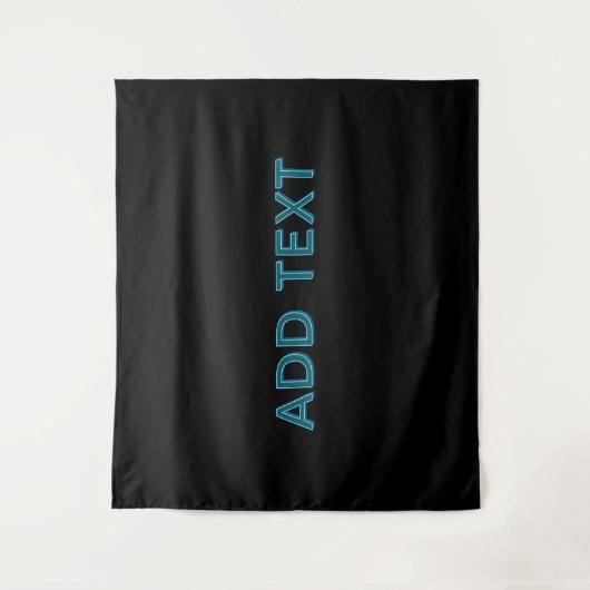 Bewerkbare omlijnde belettering met slagschaduw wandkleed (Voorkant)