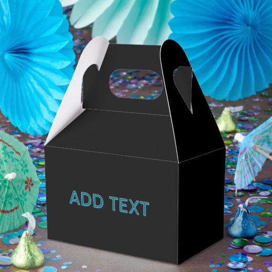 Bewerkbare Omlijnde Lettering met Schaduw Bedankdoosjes (Feest)