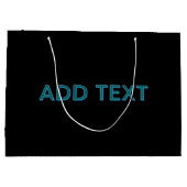 Bewerkbare omlijnde lettering met schaduw groot cadeauzakje (Achterkant)