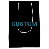 Bewerkbare omlijnde lettering met schaduw medium cadeauzakje (Achterkant)