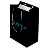 Bewerkbare omlijnde lettering met schaduw medium cadeauzakje (Achterkant Gekanteld)