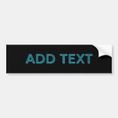 Bewerkbare Omlijnde Lettertype met Schaduw Bumpersticker (Voorkant)