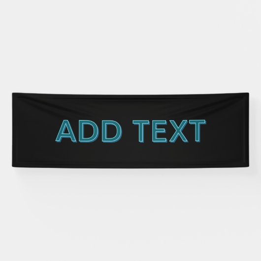Bewerkbare Omlijnde Lettertype met Schaduw Spandoek (Horizontaal)