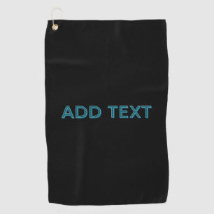 Bewerkbare Omlijnde Lettertype met Slagschaduw Golfhanddoek
