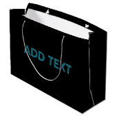Bewerkbare Omlijnde Lettertype met Slagschaduw Groot Cadeauzakje (Achterkant Gekanteld)