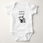 Bewerkbare Opa's Little Vissen Buddy Romper (Voorkant)
