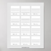 Bewerkbare opslaglabels inventarisbeheer poster (Voorkant)