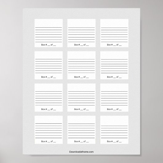 Bewerkbare opslaglabels inventarisbeheer poster (Voorkant)