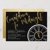 Bewerkbare Oud en Nieuw-feest uitnodiging (Voorkant / Achterkant)