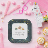 Bewerkbare Outerspace Party Borden Papieren Bordje (Feest)