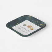 Bewerkbare Outerspace Party Borden Papieren Bordje (Gebogen)