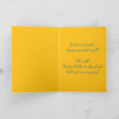 Bewerkbare paar grappige vaders dag kaart (Binnen)