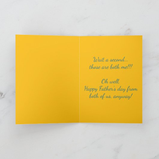 Bewerkbare paar grappige vaders dag kaart (Binnen)