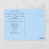 Bewerkbare paardenbloem zaden in de wind bewegende briefkaart (Achterkant)