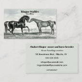 Bewerkbare paardenfokstallen visitekaartje (Voorkant / Achterkant)