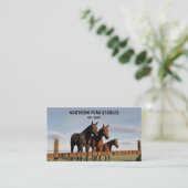 Bewerkbare paardenstallen visitekaartje (Staand voorkant)