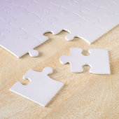 (Bewerkbare) Paarse Kleur Ombre & Uw Tekst Legpuzzel (Zijkant)