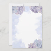 Bewerkbare Paarse Waterverf Quinceañera Invitation Kaart (Achterkant)