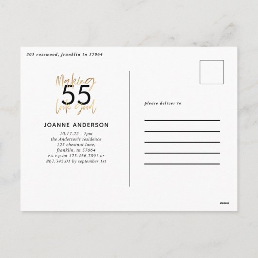 bewerkbare pagina chic verjaardag multi-fotoscript feestdagenkaart (Achterkant)