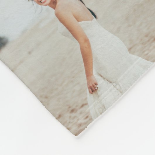 bewerkbare pagina chic verjaardag multi-fotoscript fleece deken (Hoek)