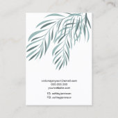 Bewerkbare palmblad logo sieraden oorbel ketting visitekaartje (Achterkant)