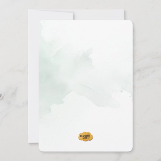 Bewerkbare Panda First Birthday Invitation Kaart (Achterkant)