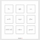 Bewerkbare pantry Handgeschreven 3 inch labelset Sticker (Vel)