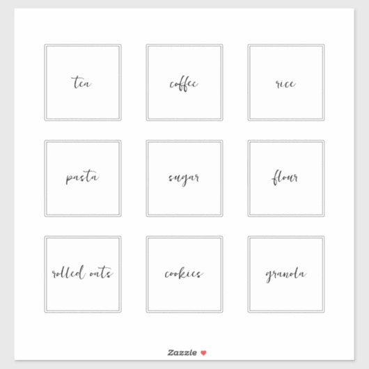 Bewerkbare pantry Handgeschreven 3 inch labelset Sticker (Vel)