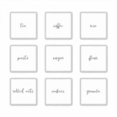 Bewerkbare pantry Handgeschreven 3 inch labelset Sticker (Voorkant)