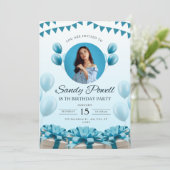 Bewerkbare Party Sjabloon Verjaardagsuitnodiging Kaart (Staand voorkant)