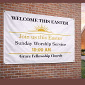 Bewerkbare Pasen kerk welkomstbanner Spandoek