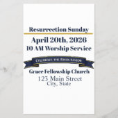 Bewerkbare Pasenkerk Flyer (Voorkant)