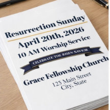 Bewerkbare Pasenkerk Flyer