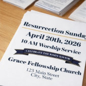 Bewerkbare Pasenkerk Flyer