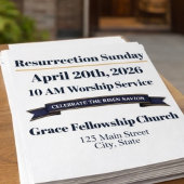 Bewerkbare Pasenkerk Flyer