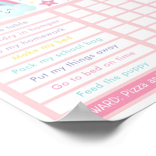 Bewerkbare pasteelregenboogreactieve grafiek poster (Hoek)