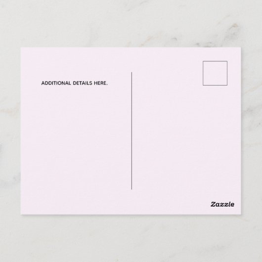 Bewerkbare pastel roze rozenblaadjes bruiloft uitg briefkaart (Achterkant)