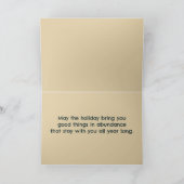 Bewerkbare patchwork pompoen Thanksgiving Kaart (Binnen)