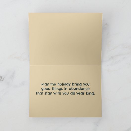 Bewerkbare patchwork pompoen Thanksgiving Kaart (Binnen)