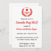 Bewerkbare Patriotic Canada Day-viering Kaart (Voorkant / Achterkant)